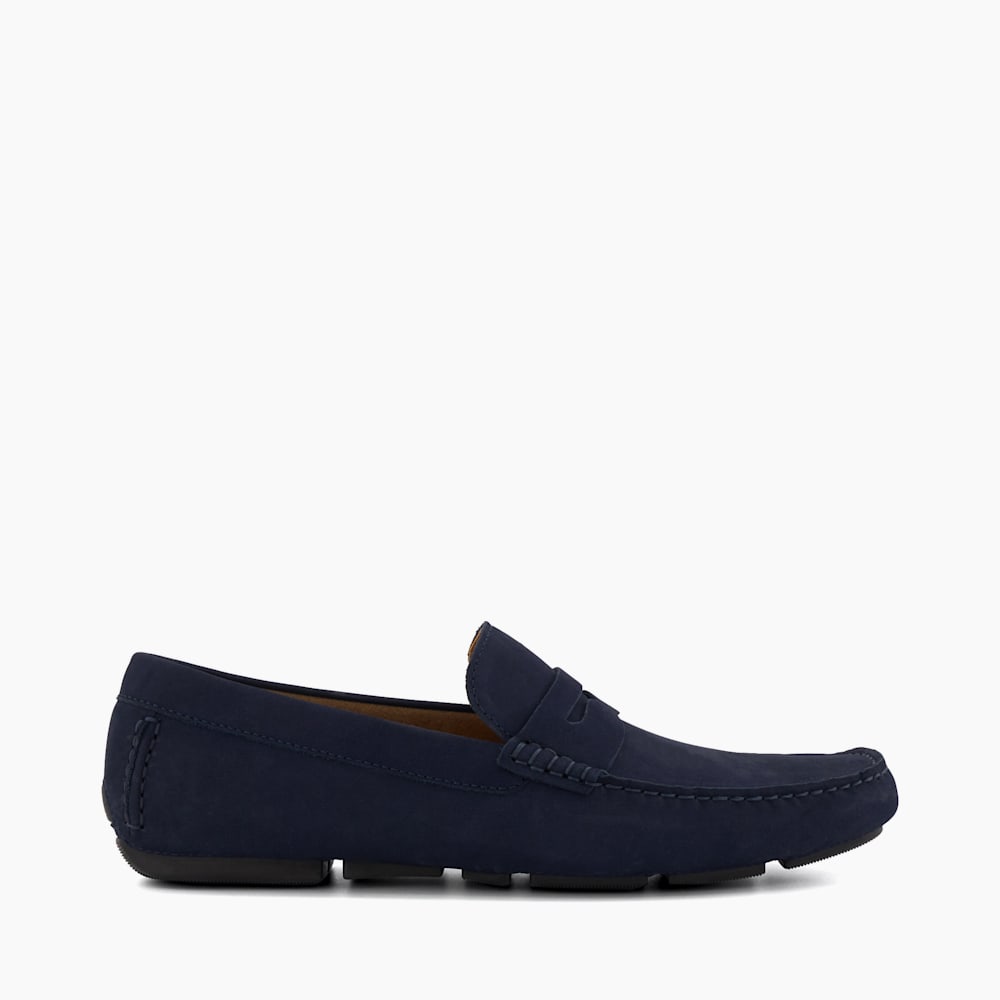 Bradlay Navy Suede Driver Dune London